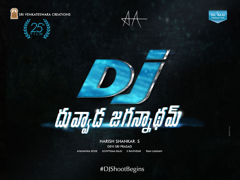 allu arjun,harish sankar,allu arjun movie title dj,duvvada jagannatham movie,dj shoot begins  డీజే గా అల్లు అర్జున్..!